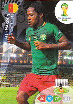 Jean Makoun Cameroon Panini 2014 World Cup #65